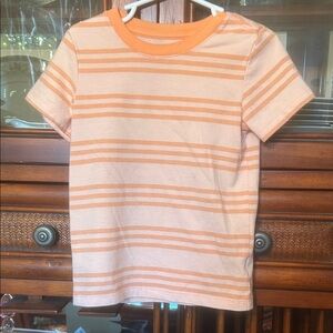 Cat & Jack Orange Striped Short Sleeve Tee